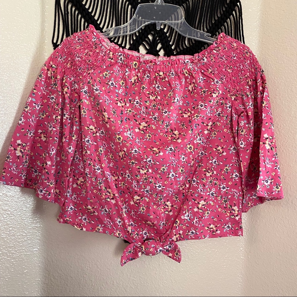 cloud chaser girls floral shirt
